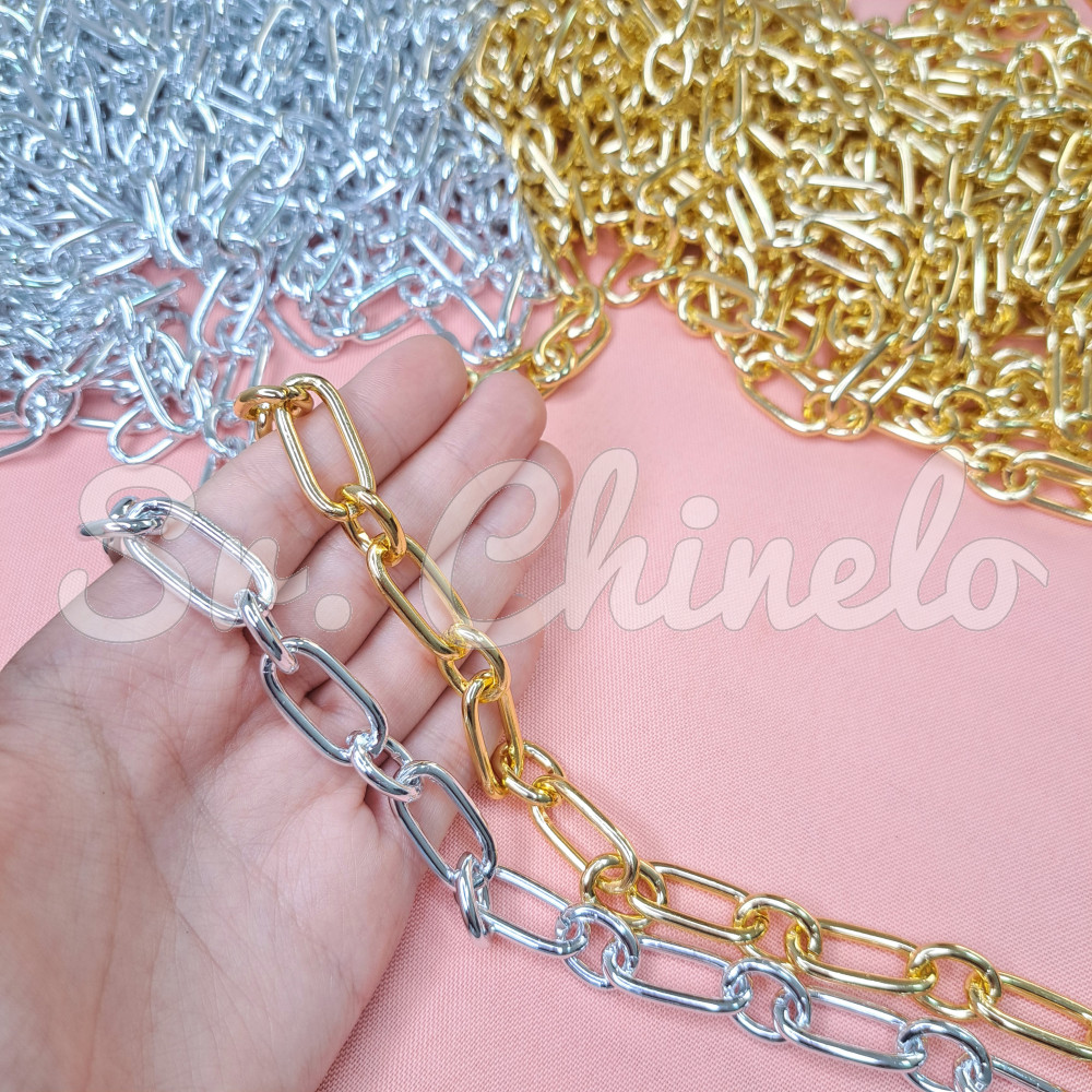 Corrente de Alumínio, Cartier, 2,5mm, Ouro