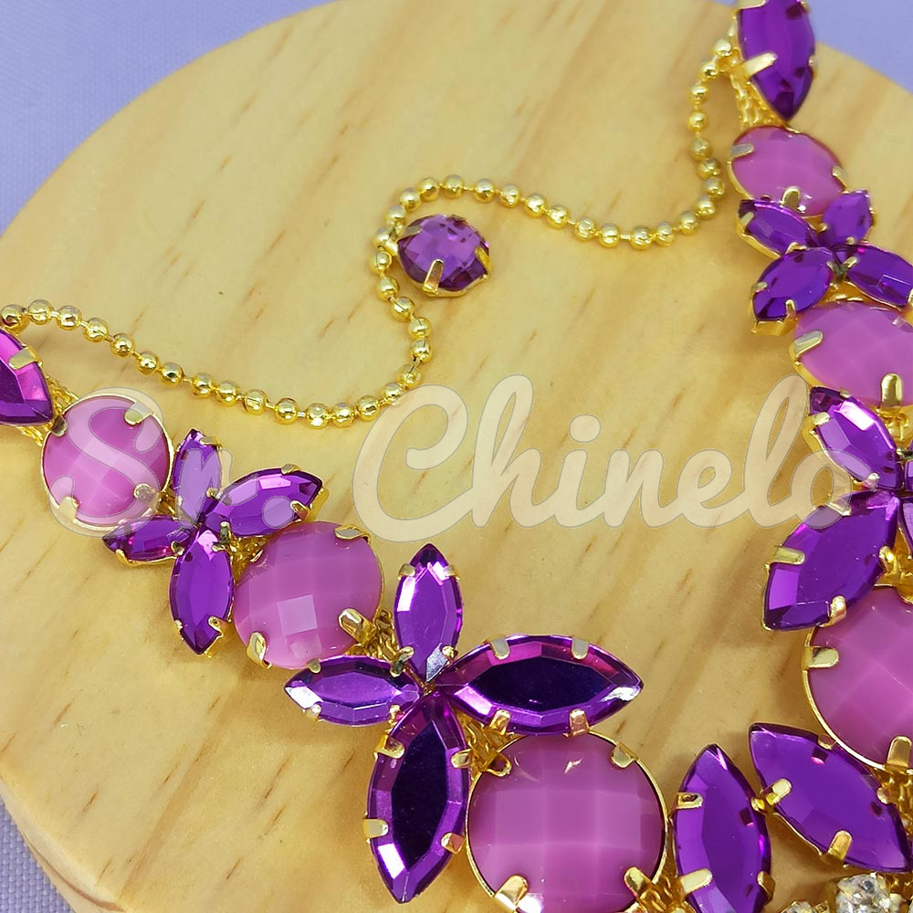 Cabedal Olívia, Banhado, Rebite, Roxo Fosco/Roxo