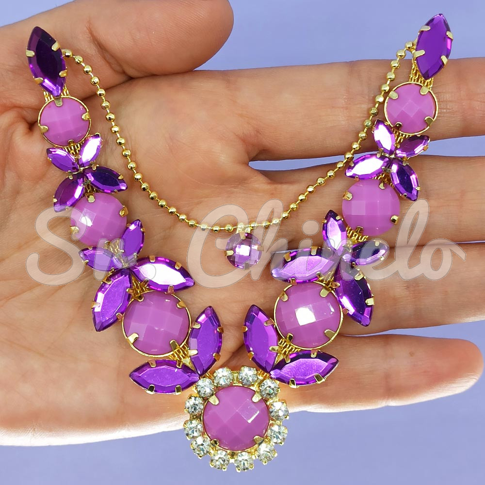 Cabedal Olívia, Banhado, Rebite, Roxo Fosco/Roxo