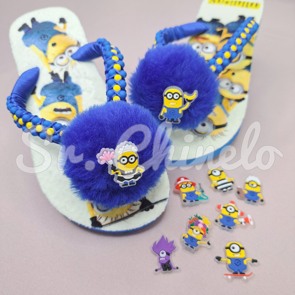 Aplique de Borracha, Minions, Megafone, Amarelo/Azul/Vermelho