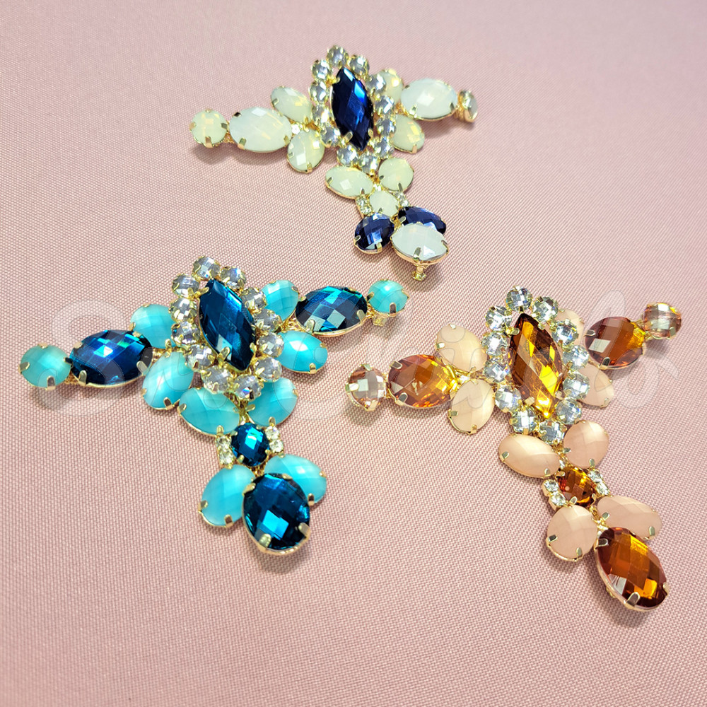 Cabedal Tamara, Banhado, Rebite, Turquesa/Tiffany Jateado