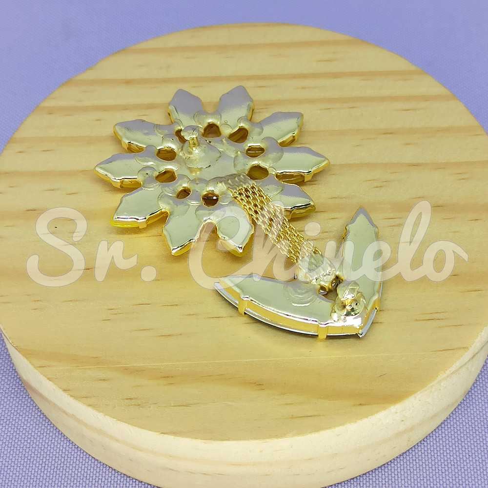 Cabedal Girassol, Banhado, Rebite, Amarelo Fosco