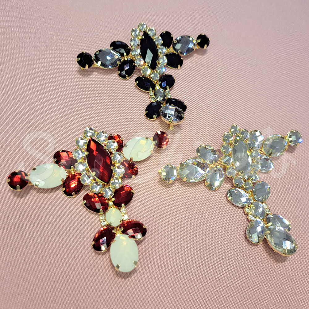 Cabedal Tamara, Banhado, Rebite, Vermelho/Branco Opal