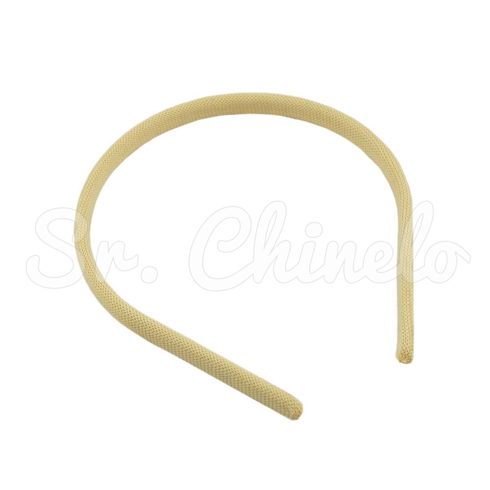 Tiara Fina, 10mm, Encapada, Bege Palha