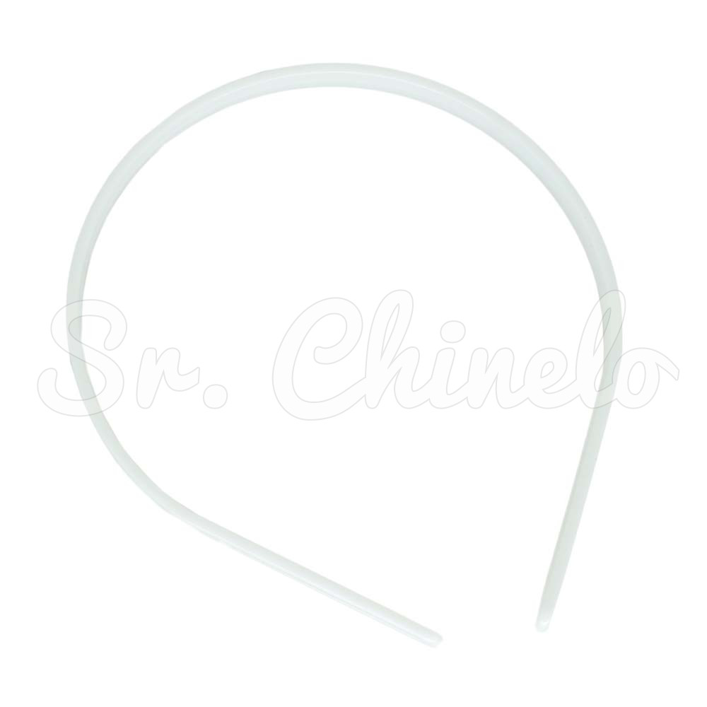 Tiara Fina, 10mm, Plástica, Transparente
