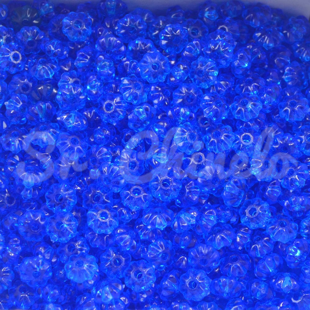 Pitanga de Acrílico, 06mm, Azul Bic Transparente
