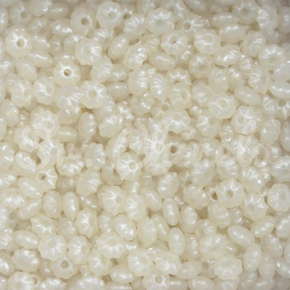 Pitanga de Acrílico, 06mm, Branco Perolado