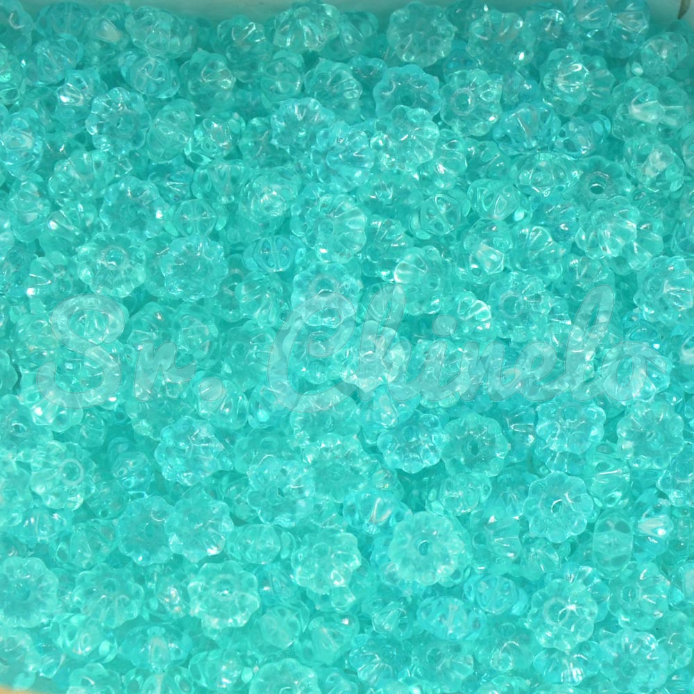 Pitanga de Acrílico, 06mm, Verde Água Transparente