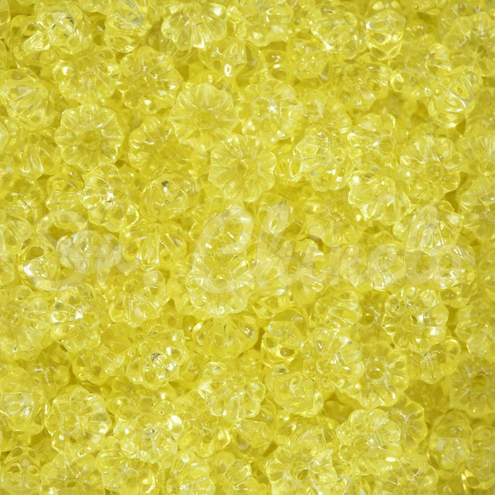Pitanga de Acrílico, 08mm, Amarelo Bebê Transparente