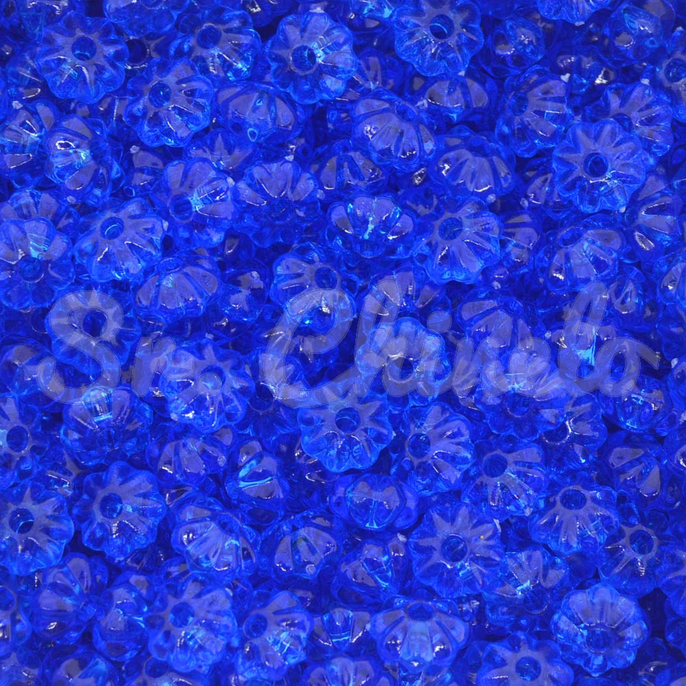 Pitanga de Acrílico, 08mm, Azul Bic Transparente