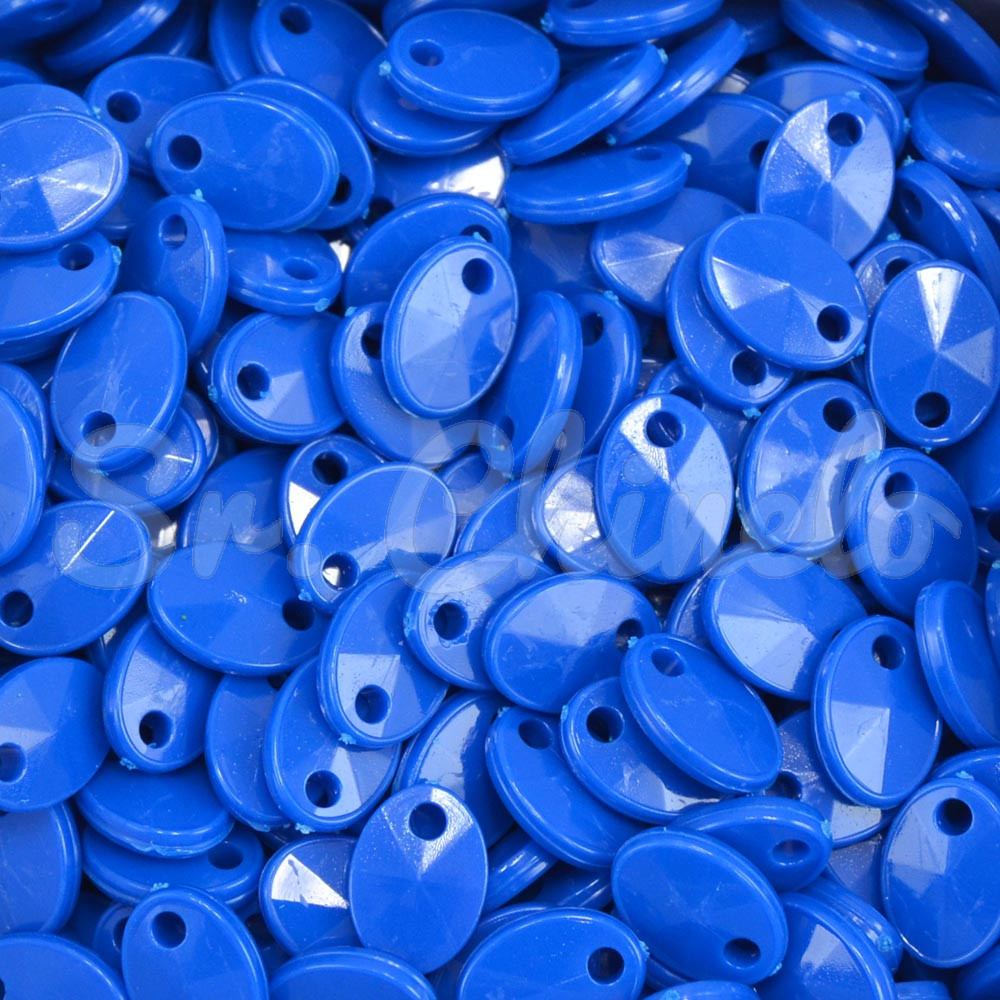 Mini Lentilha de Acrílico, 08mm, Azul Royal