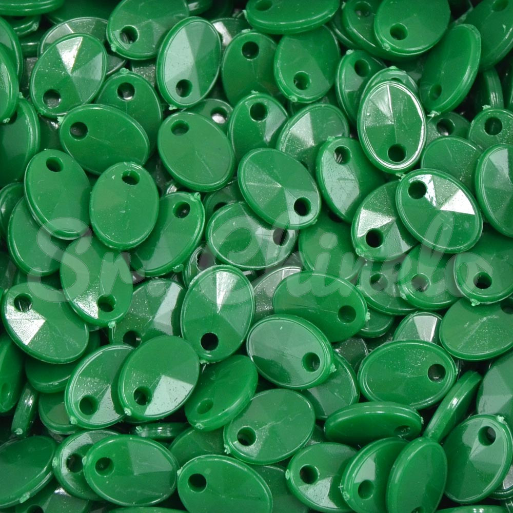 Mini Lentilha de Acrílico, 08mm, Verde Folha