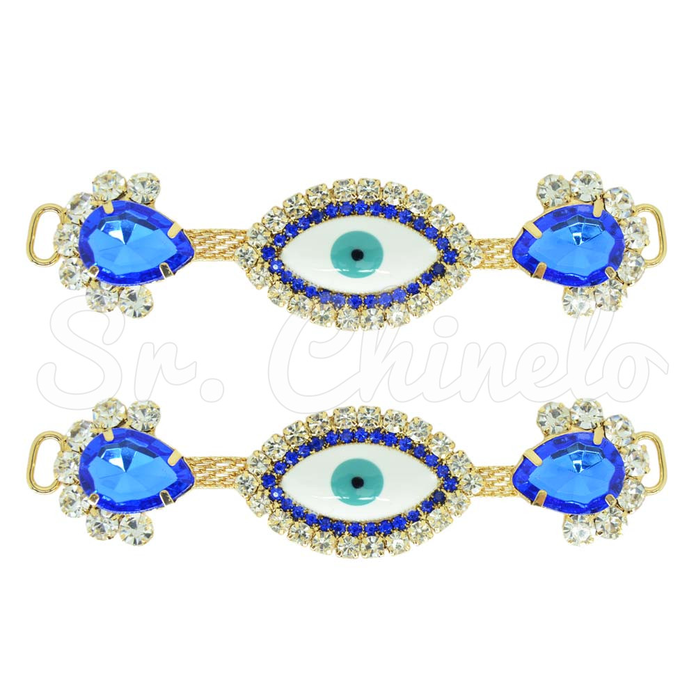 Cabedal Gaia, Passante, Olho Grego, Azul