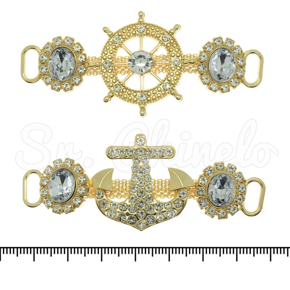 Cabedal Nautical, Passante, Âncora e Leme, Cristal