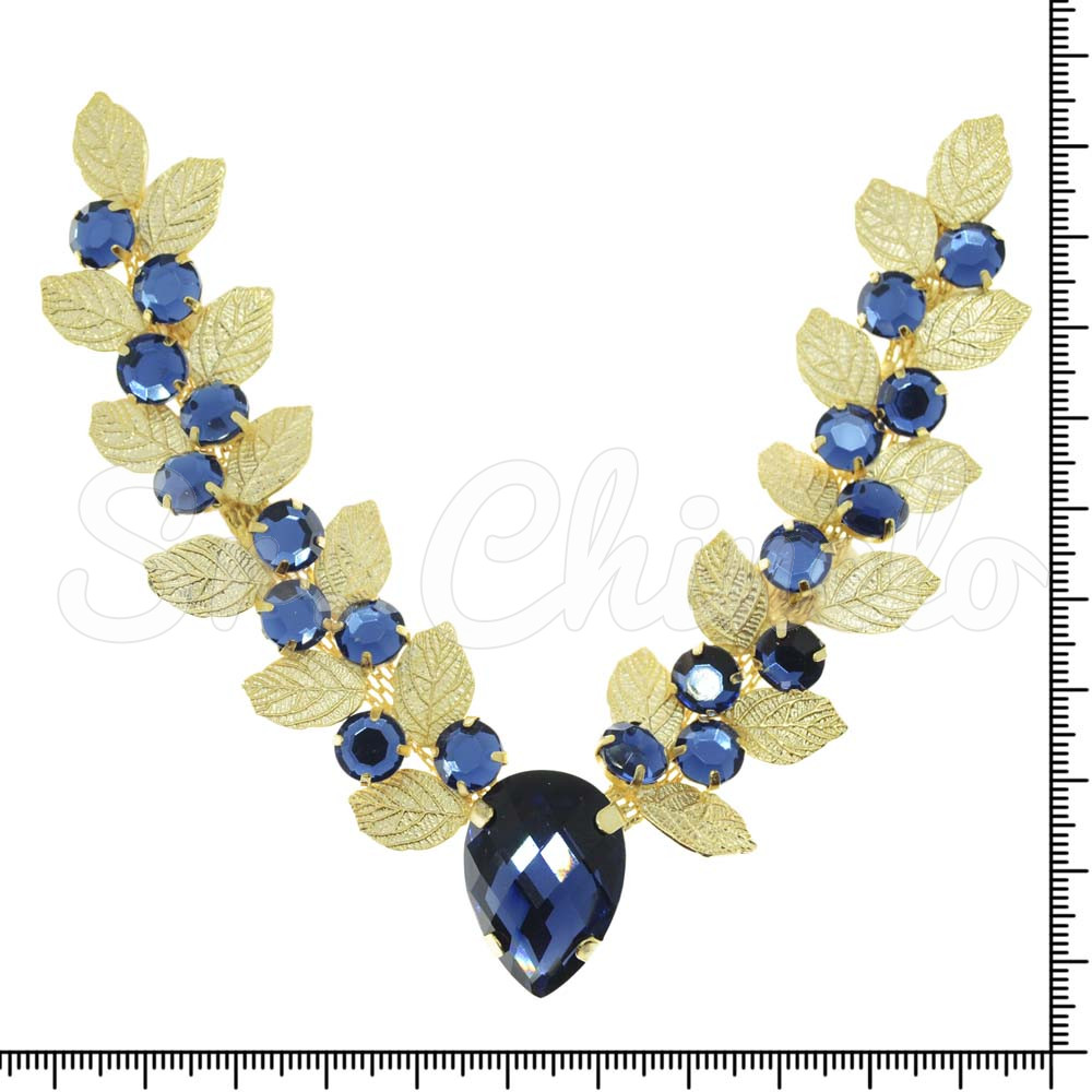 Cabedal Atena, Banhado, Rebite, Azul Marinho
