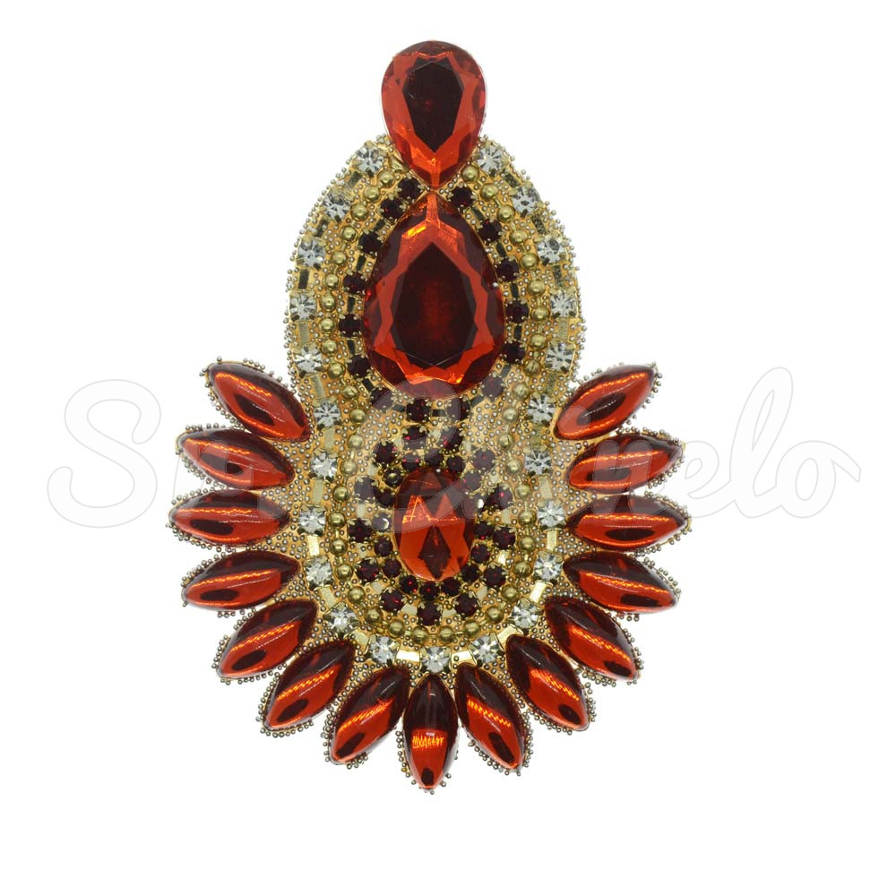 Cabedal Thaynara, Tecido, Cocar, Vermelho