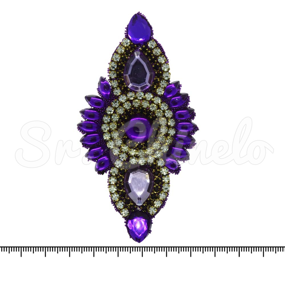 Cabedal Anahí, Tecido, Cocar, Roxo