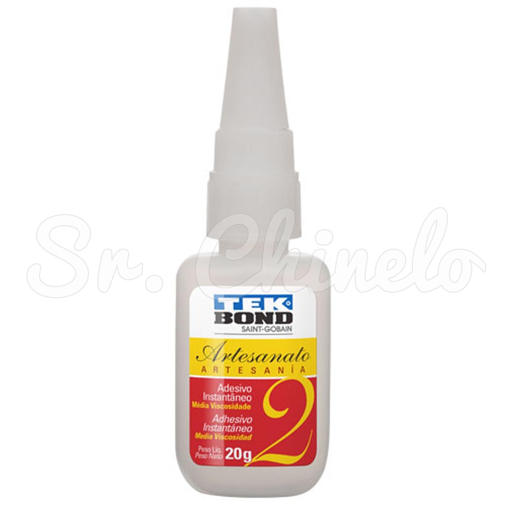 Adesivo Instantâneo Multiuso, Tekbond, Artesanato 2 Média Viscosidade, 20g