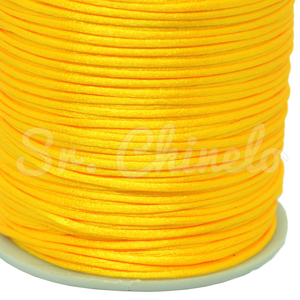 Fio de Seda, 1mm, Amarelo Gema