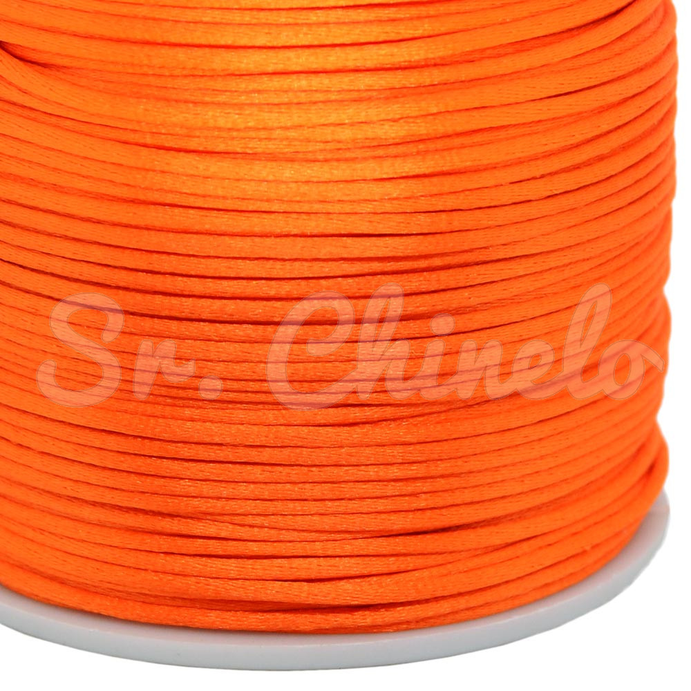 Fio de Seda, 1mm, Laranja Neon