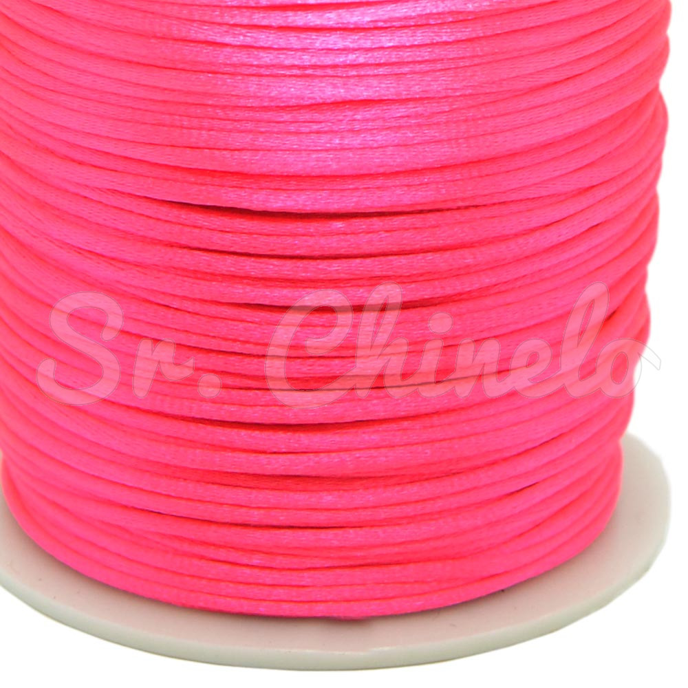 Fio de Seda, 1mm, Rosa Neon