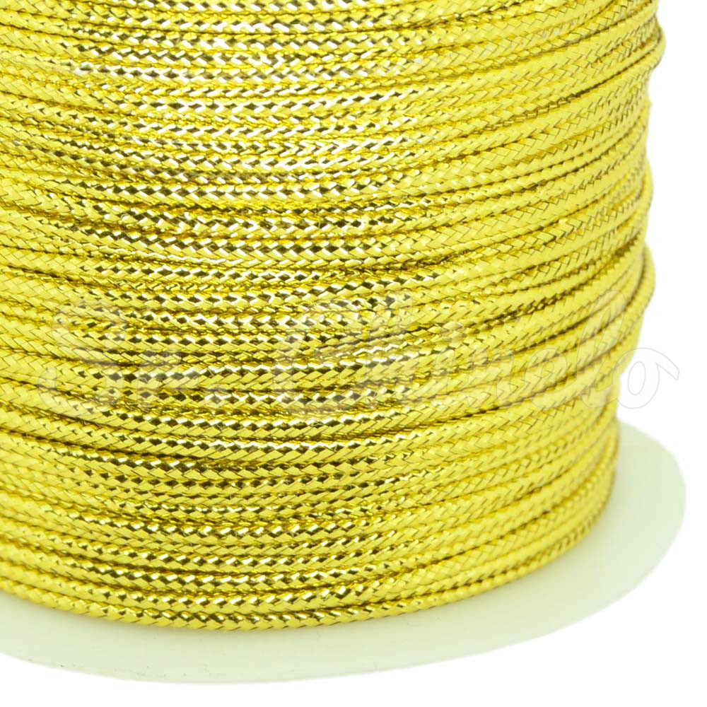 Cordão de Lurex, 1mm, Dourado