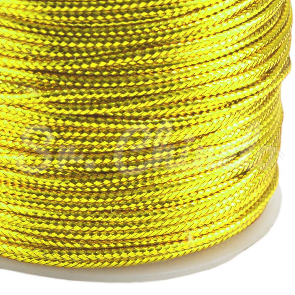 Cordão de Lurex, 1.5mm, Dourado