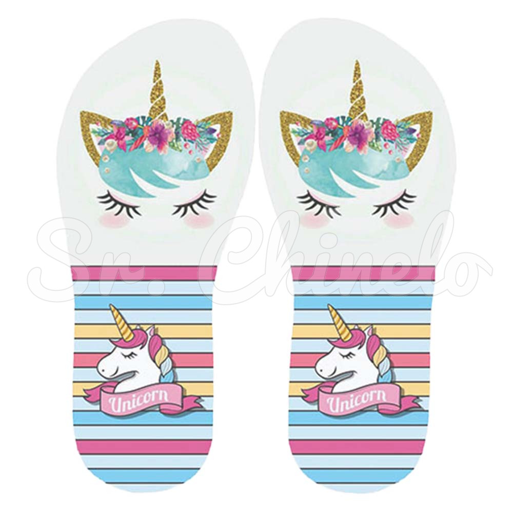 Lonita Sublimada, Unicórnio, Branco/Azul/Rosa