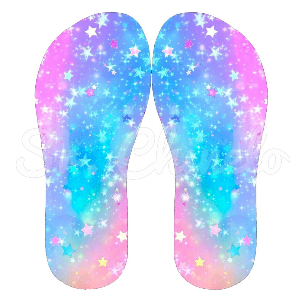 Lonita Sublimada, Tie Dye e Estrelas, Rosa/Azul/Lilás