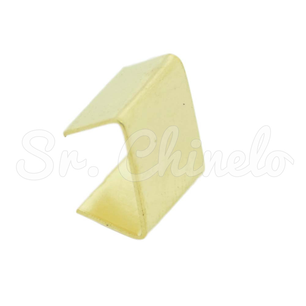 Terminal de Amassar, Banhado, 10mm, Ouro