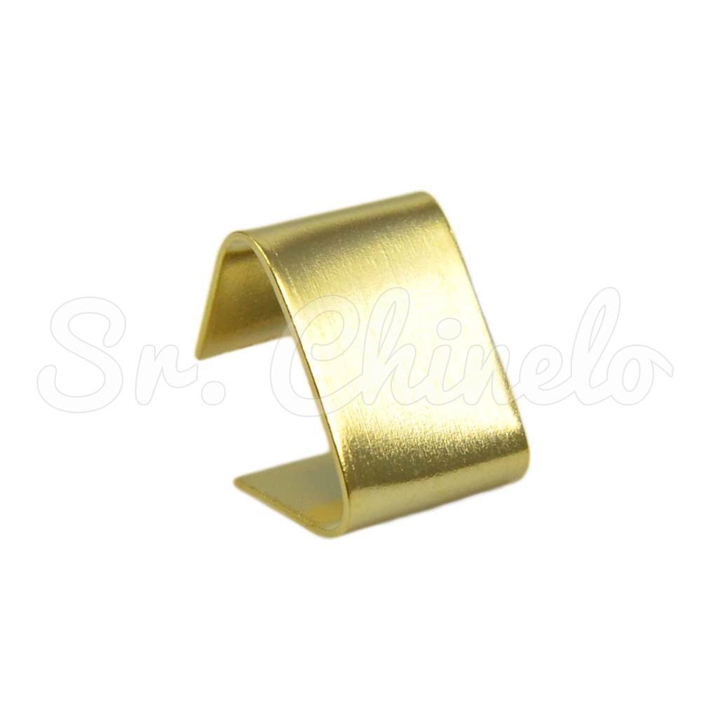 Terminal de Amassar, Banhado, 15mm, Ouro