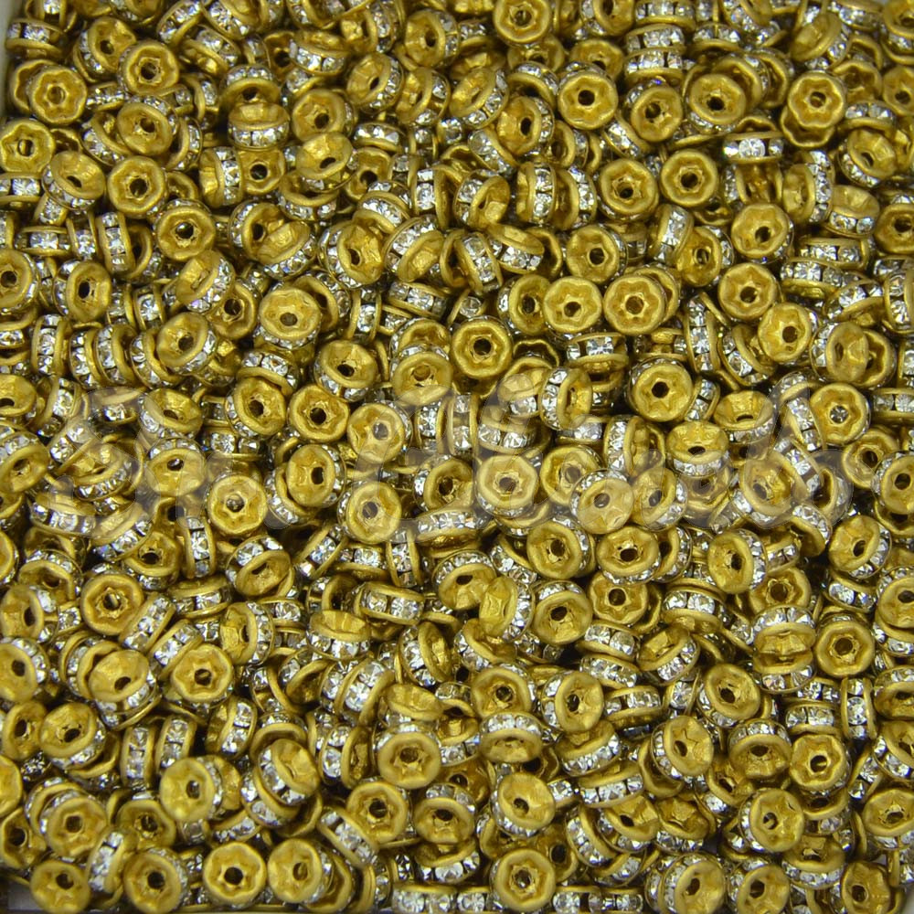 Entremeio Circular, 04mm, Ouro, Cristal