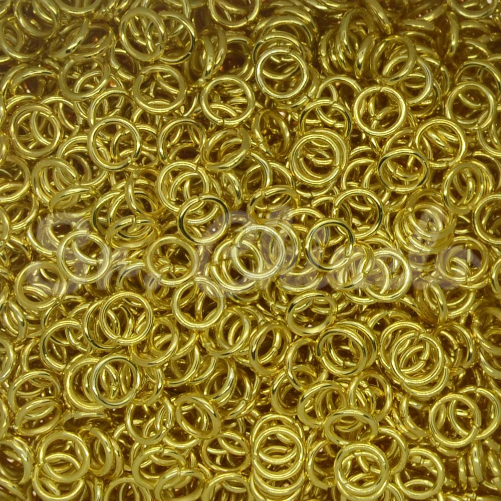 Argolinha de Metal, 06mm, Ouro