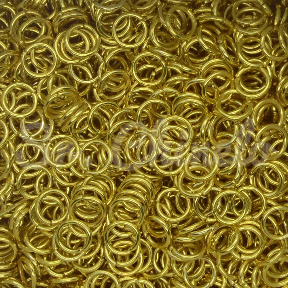 Argolinha de Metal, 07mm, Ouro