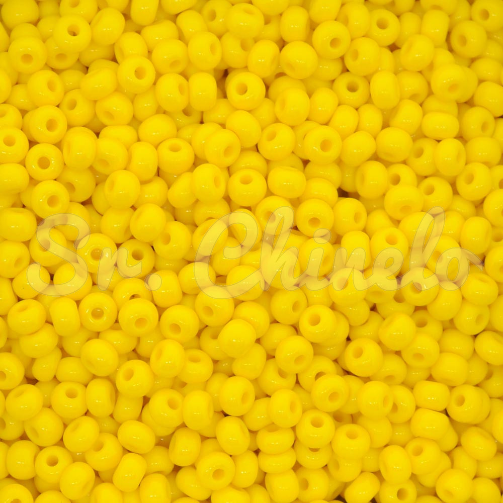 Miçangão Jablonex, 6/0, Amarelo Fosco