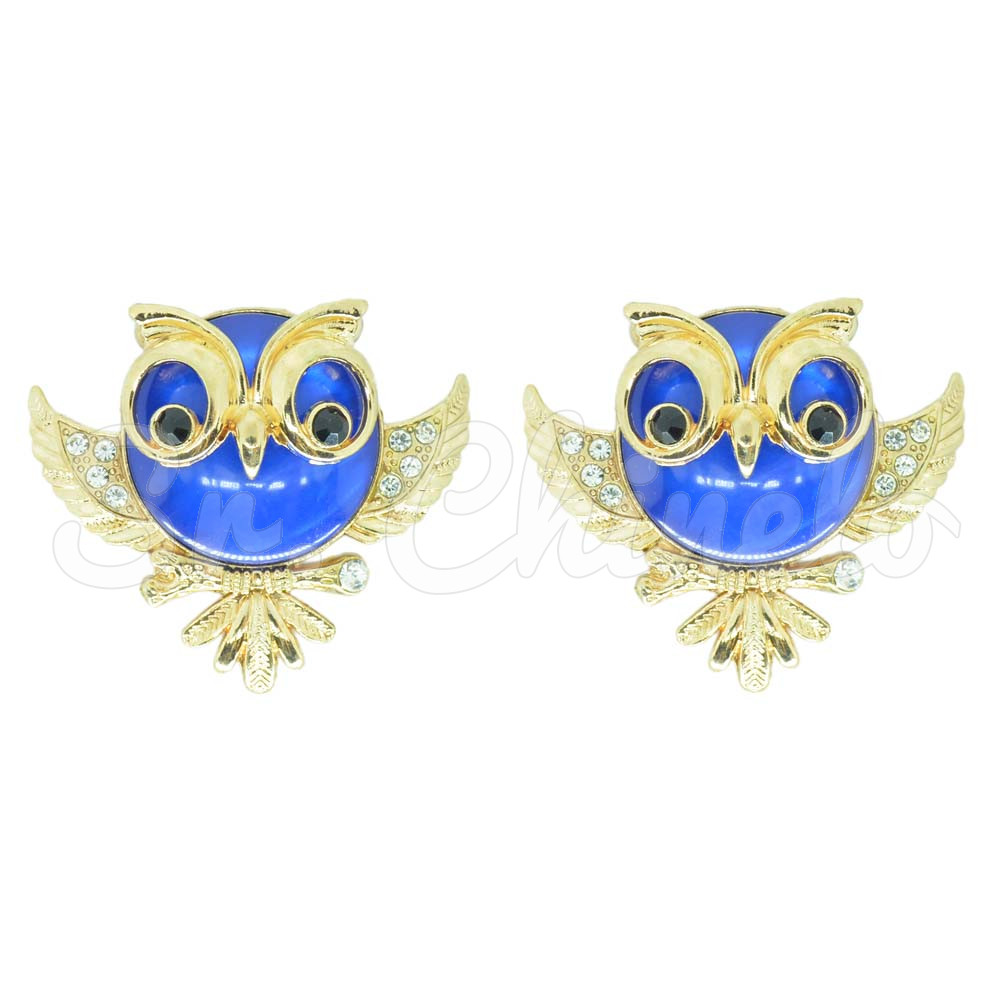 Piercing de Garra, Coruja, Ouro, Azul Royal