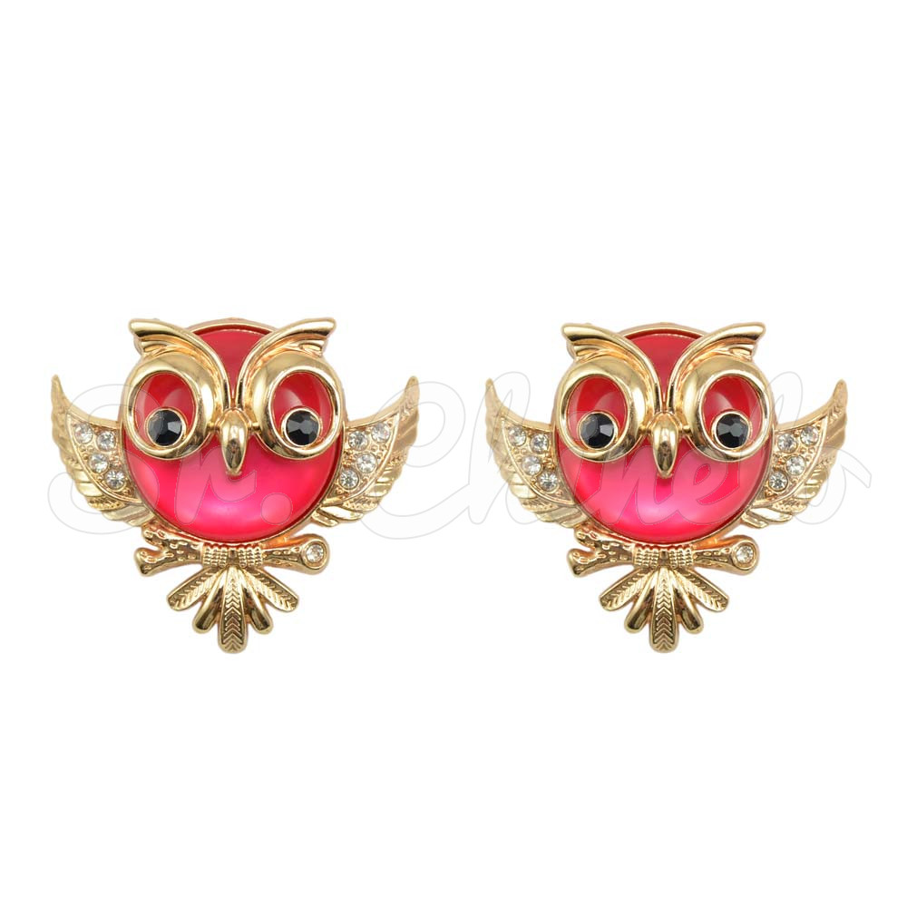 Piercing de Garra, Coruja, Ouro, Rosa Pink