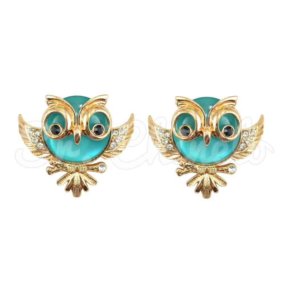 Piercing de Garra, Coruja, Ouro, Turquesa