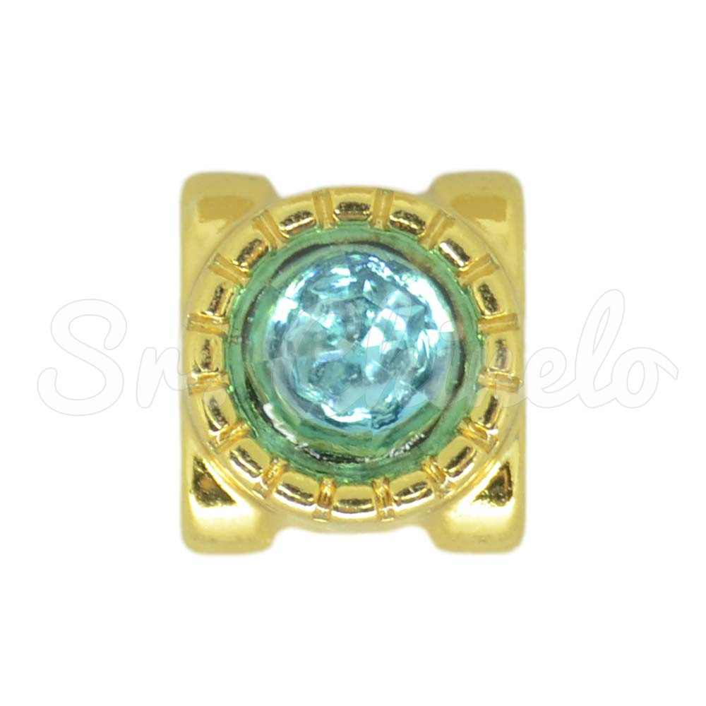 Passante, Ponto de Luz, Ouro, Aquamarine