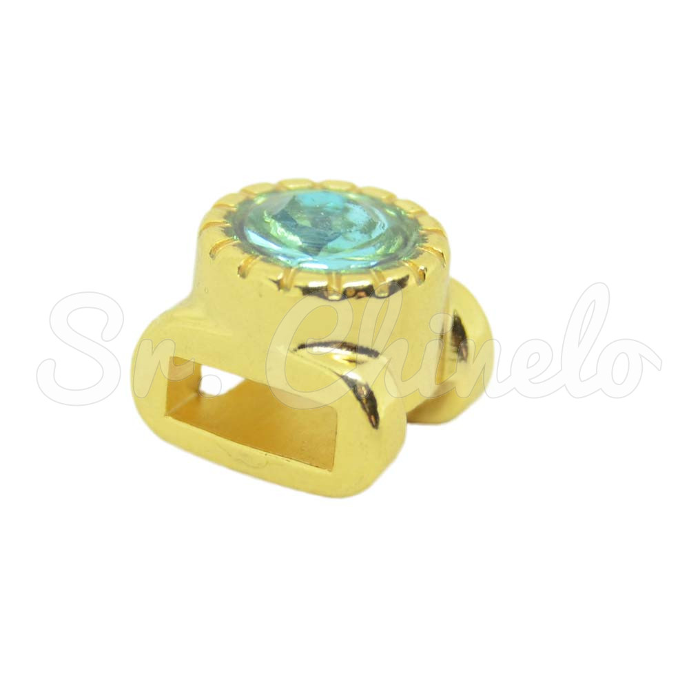 Passante, Ponto de Luz, Ouro, Aquamarine