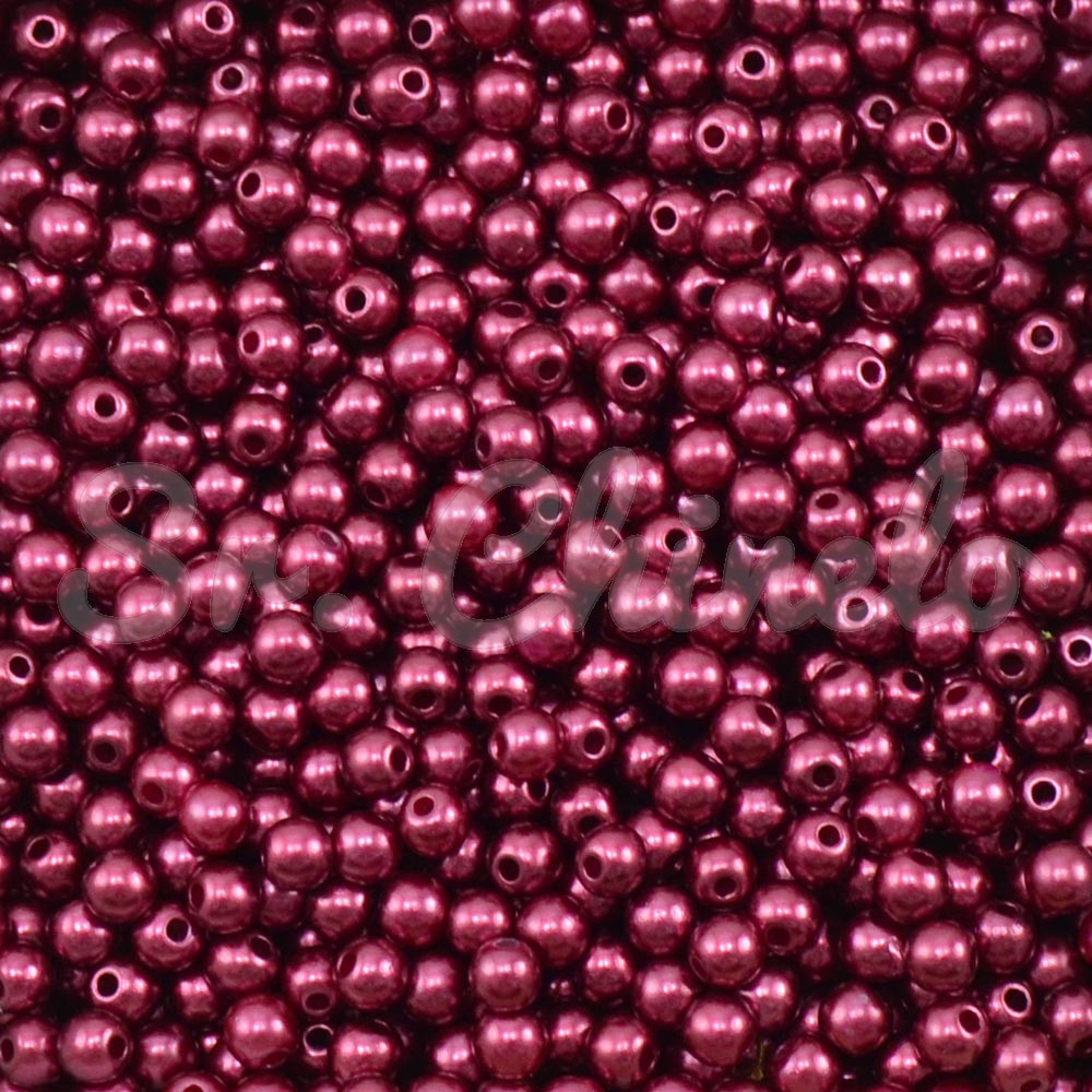 Pérola ABS, 04mm, Marsala