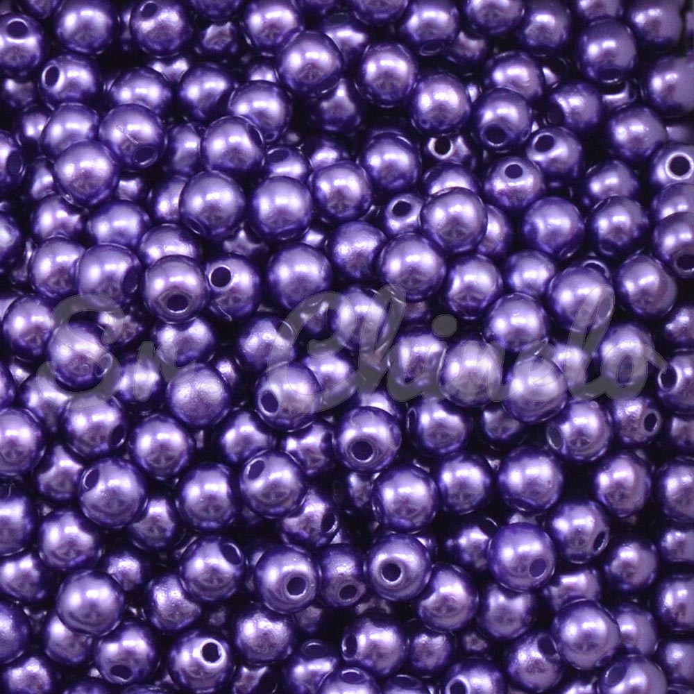 Pérola ABS, 05mm, Roxo