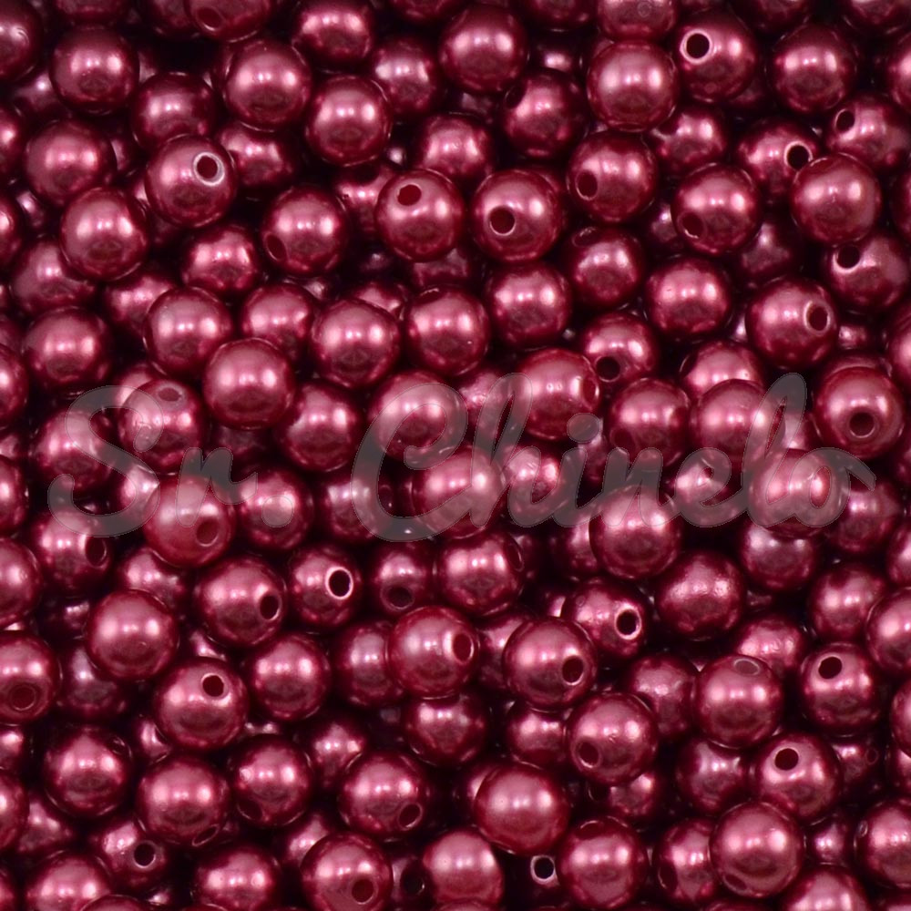 Pérola ABS, 06mm, Marsala