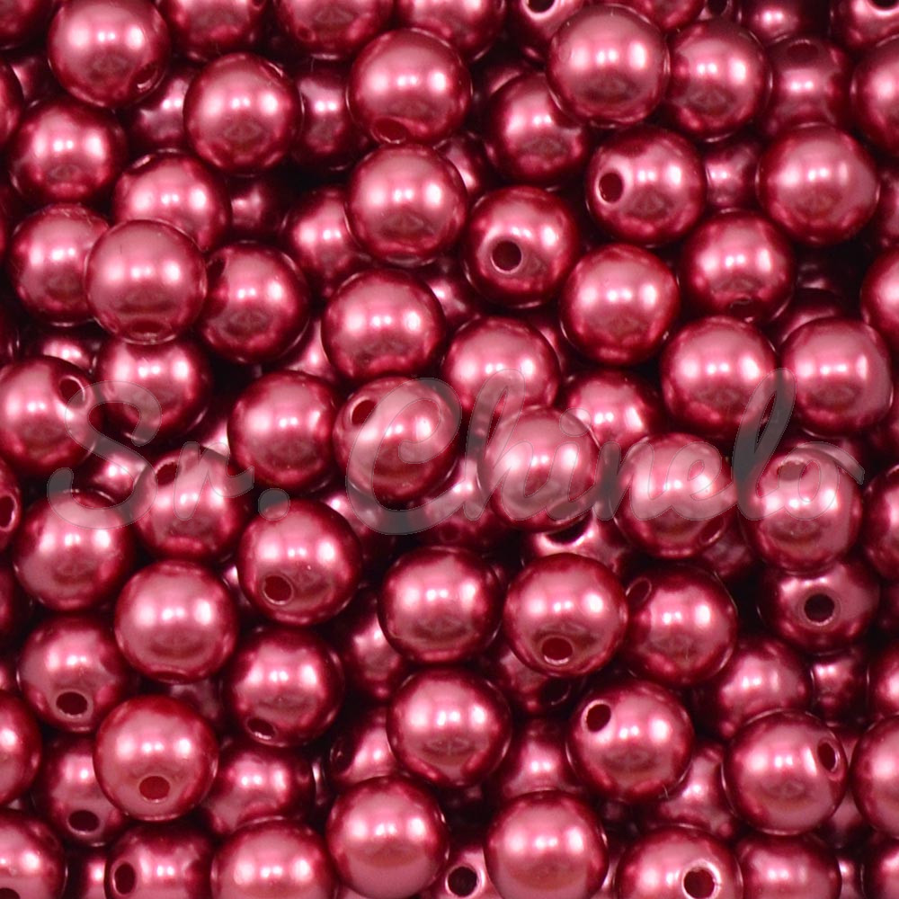 Pérola ABS, 08mm, Marsala