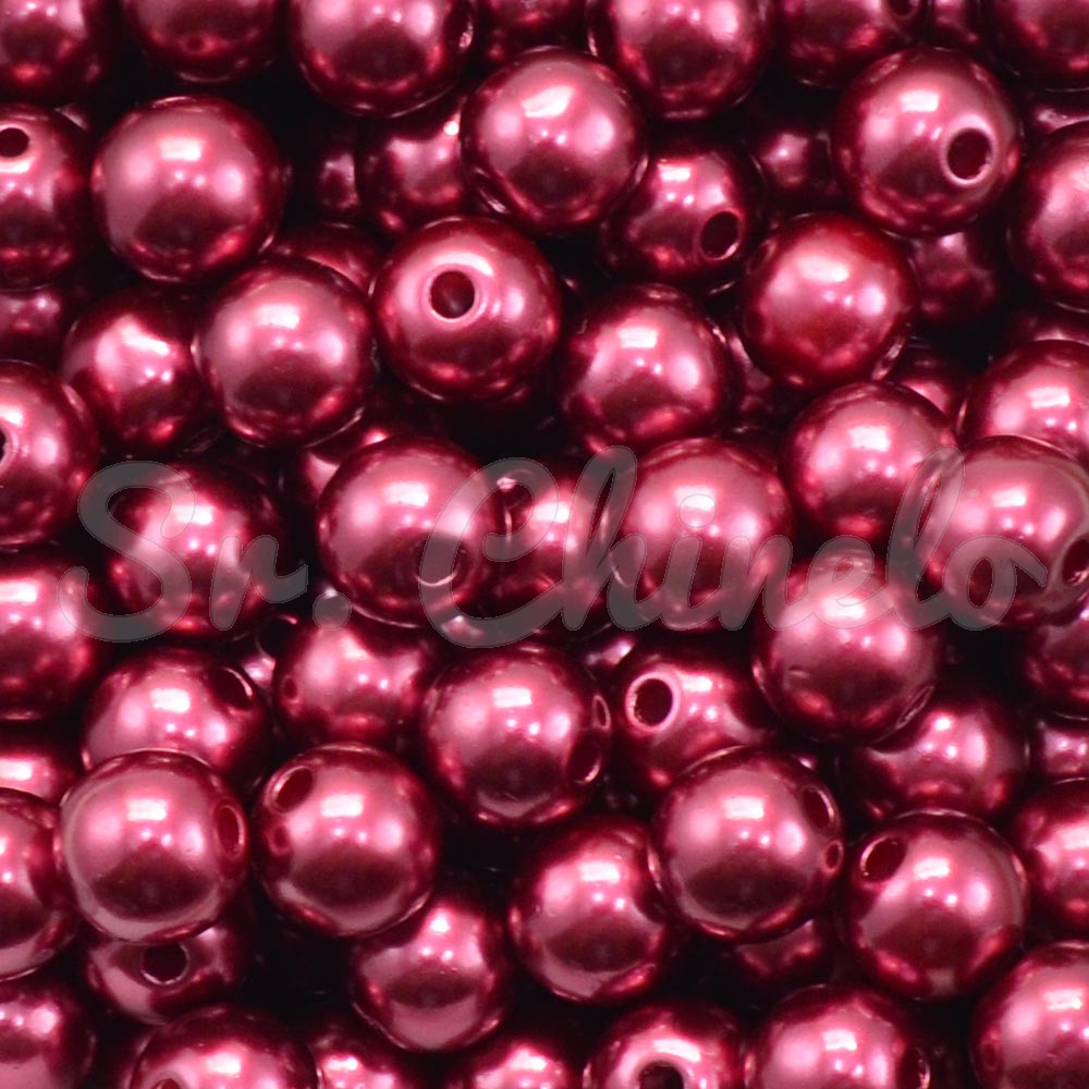 Pérola ABS, 10mm, Marsala