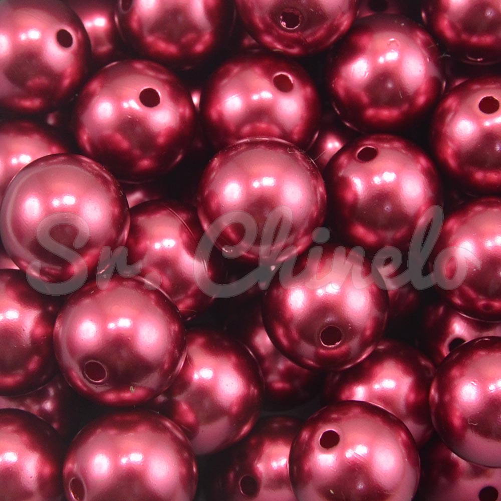 Pérola ABS, 14mm, Marsala
