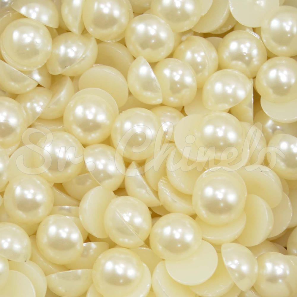 Meia Pérola ABS, 10mm, Creme