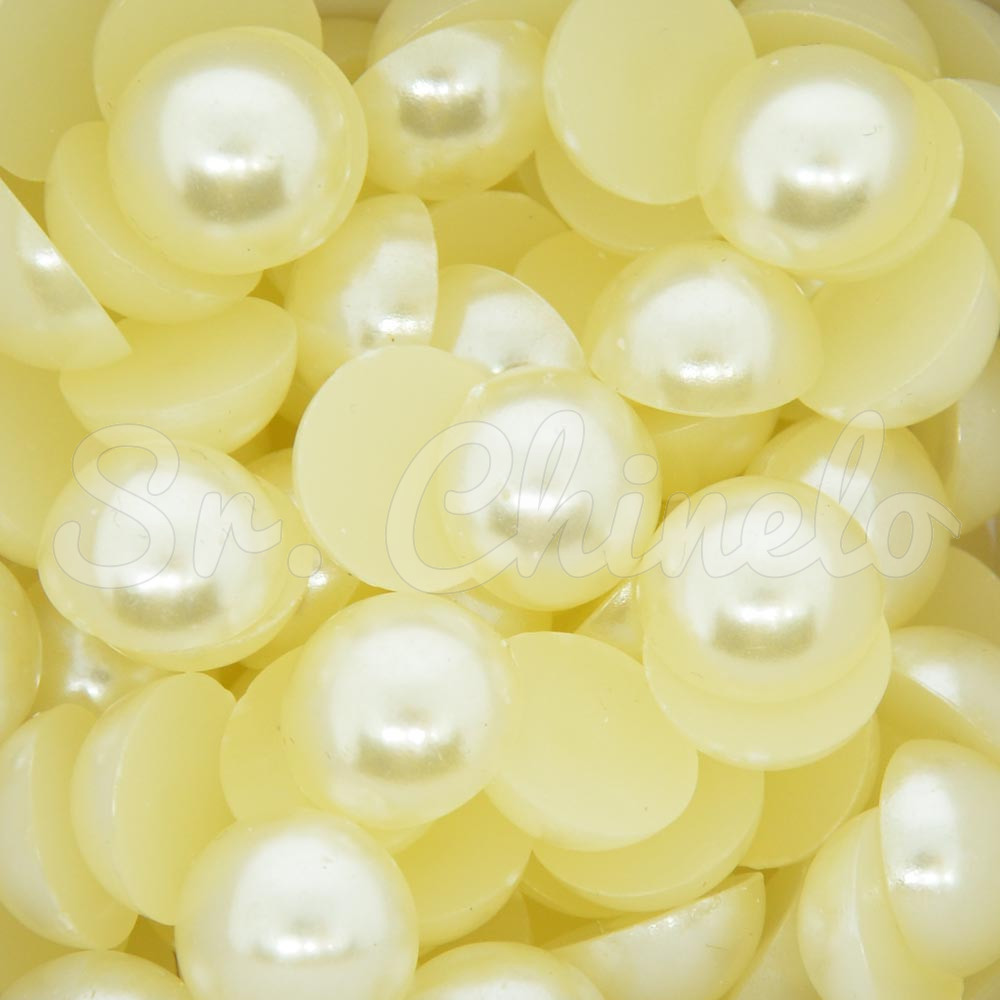 Meia Pérola ABS, 14mm, Creme 