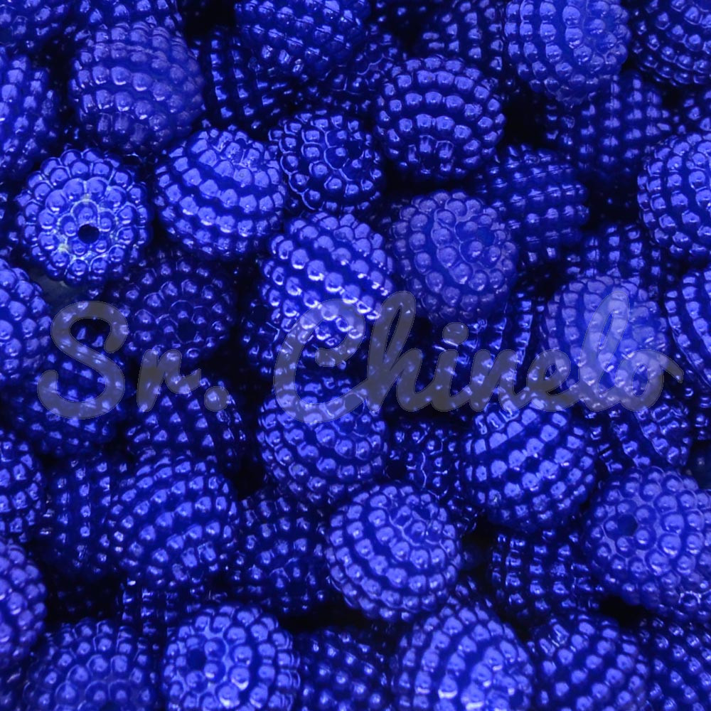 Pérola Craquelada Amora, 10mm, Azul Royal