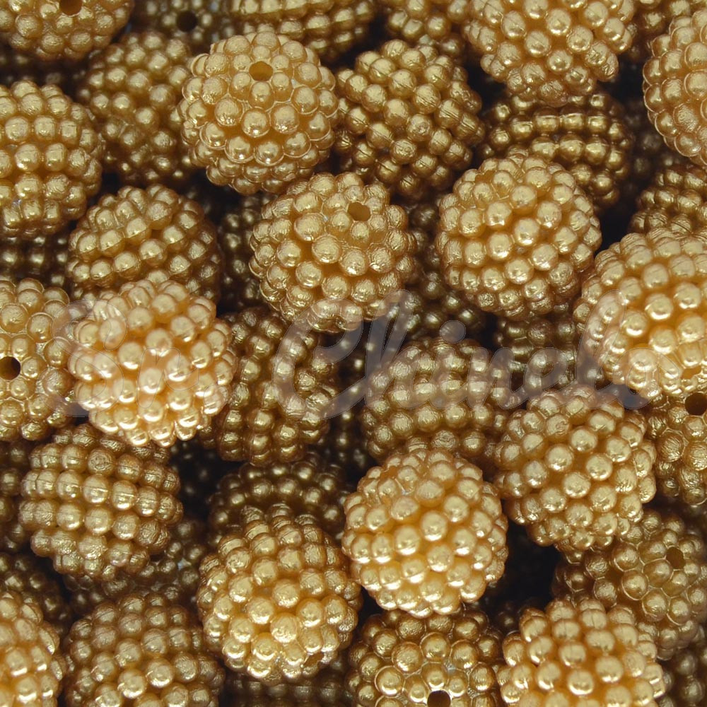 Pérola Craquelada Amora, 12mm, Marrom